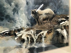 Large Framed Signed Numbered Morten Solberg GrizzlyBrown Bear Print