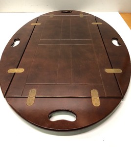 Excellent Condition Bombay Company Solid Wood &amp Brass Folding Tabletop or Serving Tray