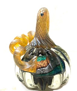 Hand Blown Art Glass Pumpkin or Squash