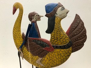 Old Vintage Animated Wooden Oriental Puppet&nbsp