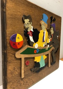 Vintage Pop Art 1970s Wooden MARX BROS Artwork