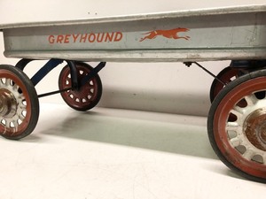 Awesome Vintage GREYHOUND Bus Line Metal Advertising Wagon&nbsp