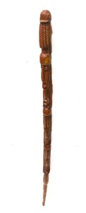 Hand Carved Tribal Walking Stick Cane