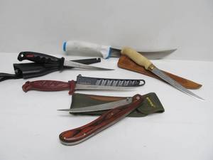 Great Lot of Assorted Fish Cleaning Filet etc Knives