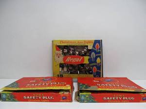 3 Boxes of Old Vintage Christmas Lights