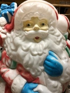 Large Vintage SANTA CLAUS Christmas Blow Mold
