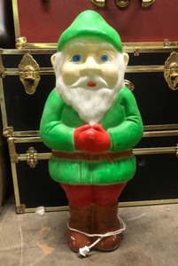 Vintage Santa Claus or Elf Blow Mold Figure