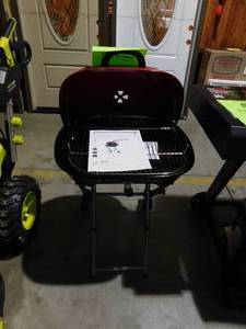 lot 77 image: Portable Charcoal Grill in Red with Charcoal Tray and Grate
