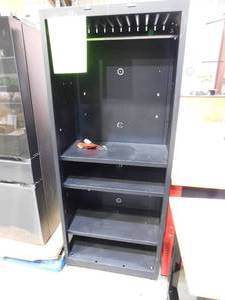 lot 94 image: Husky Regular Duty Welded 24-Gauge Steel Freestanding Garage Cabinet in Black (31 in. W x 75 in. H x 20 in. D)