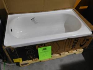 lot 107 image: Bootz Industries Kona 54 in. x 30 in. Soaking Bathtub with Left Drain in White