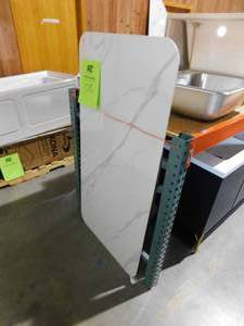 lot 108 image: 32 X 64 Porcelain Marble Look Wall & Floor Tile Calacatta Carrara