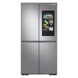 lot 95 image: NEW - Samsung 23 cu. ft. 4-Door Family Hub French Door Smart Refrigerator in Fingerprint Resistant Stainless Steel, Counter Depth