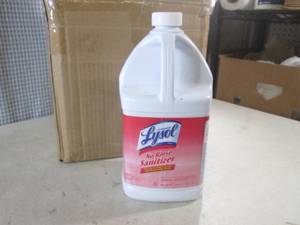 lot 1 image: (A-1) 4 Gallons Lysol No Rinse Sanitizer
