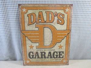 lot 128 image: (FS) Dads Garage Tin Sign - New In Wrap - 11 12 x 16