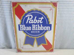 lot 129 image: (FS) Pabst Blue Ribbon Beer Tin Sign - New In Wrap - 11 12 x 16