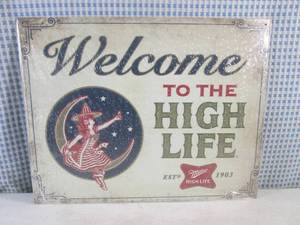 lot 135 image: (FS) Miller High Life Tin Sign - New In Wrap - 16 x 11 12