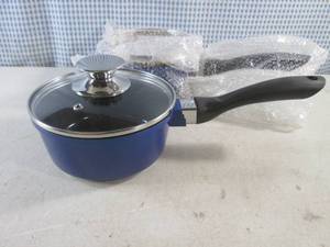 lot 155 image: (BS) 2 New BP 1.25 Qt Ceramic Non-Stick Sauce Pans