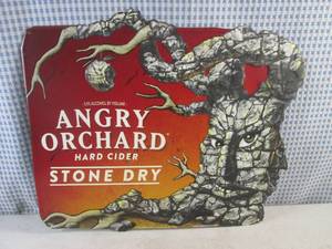 lot 178 image: (FS) Angry Orchard Hard Cider Stone Dry Tin Bar Sign New 18 x 15