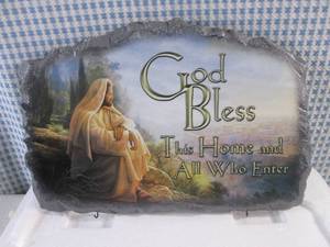 lot 208 image: (CSB) God Bless This Home and All Who Enter Wall Decor from The Bradford Exchange