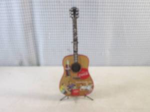 lot 211 image: (CSB) Coca-Cola Guitar with Stand 10 12 Tall - Broken String
