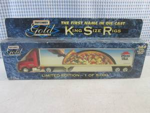 lot 233 image: (C-4) Matchbox Gold Collection Pizza Hut Die Cast Metal 164 Scale 18-Wheeler in Box Limited Edition 1 of 5,000