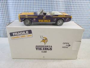 lot 241 image: (BS) Minnesota Vikings 1966 Ford Mustang Diecast Metal Replica