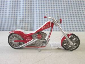 lot 309 image: (CSB) Classic Cruiser from the Refreshing Rides Coca-Cola Motorcycle Collection 7 Long (Missing Sissy Bar  Back Rest)