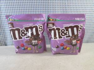 lot 351 image: (B-1) 2 Family Size Bags Fudge Brownie M&ampMs Best by Dec 2023