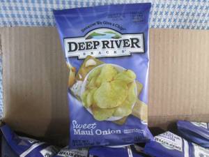 lot 356 image: (EC2) 24 Bags Sweet Maui Onion Kettle Cooked Potato Chips Best By 04242023