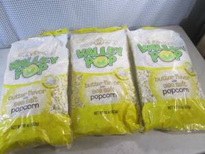 lot 359 image: (EC2) 3 Large Bags of Butter Flavored with Sea Salt Popcorn 16oz Bags Best by Oct 2023