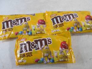 lot 364 image: (B-2) 3 Bags Fun Size Peanut M&ampMs Best by July 2023
