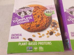 lot 381 image: (B-1) 2 Boxes of Lenny & Larrys Oatmeal Raisin Cookies Best by Oct 2023