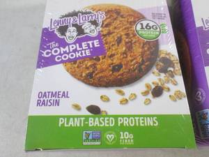 lot 382 image: (B-1) 2 Boxes of Lenny & Larrys Oatmeal Raisin Cookies Best by Oct 2023