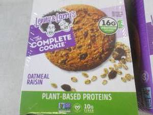 lot 383 image: (B-1) 2 Boxes of Lenny & Larrys Oatmeal Raisin Cookies Best by Oct 2023