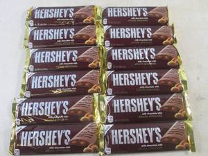 lot 392 image: (B-1) 12 King Hersheys Milk Chocolate with Whole Almonds Candy Bars Best by Sept 2023