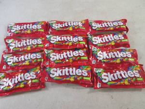 lot 396 image: (B-3) 12 Bags Original Skittles Best by Oct 2023