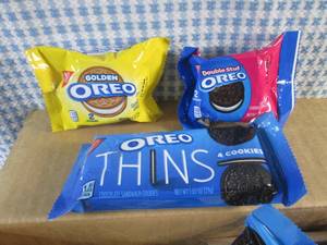 lot 410 image: (C-1) Box of 56 Oreo Cookie Variety Packs Best by Oct 2023
