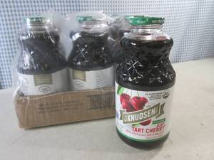 lot 412 image: (C-1) 6 Bottles of Organic Just Tart Cherry 100% Organic Red Tart Cherry Juice from Concentrate 32oz1Qt Bottles Best by Mar 2025