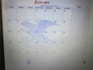 10- Calendar Blotter, 22 x 18, Whit...