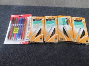 4 BIC Round Stic Ballpoint Pen, Fin...