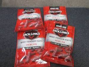 4- 5.6 oz Jack Links Beef Tender Cu...