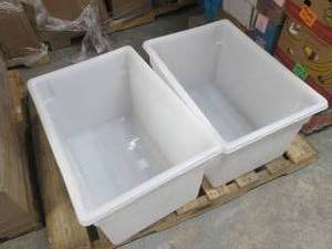 2 Rubbermaid Food Box, Plastic, 21-...
