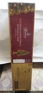 Seasonal Holiday Christmas Decor 4ft Spruce Highlander Entrance Tree 30 Clear Lights...