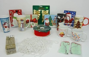 Seasonal Holiday Christmas Table Decor Mugs...