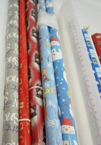 Seasonal Holiday Christmas Wrapping Paper with Bin...