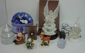 Seasonal Holiday Christmas DeCor Beautiful Acrylic Angel on Lighted Base...