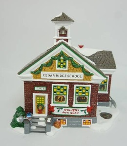 lot 54 image: Department 56 The Original Snow Village Collection Cedar Ridge School #56.55070