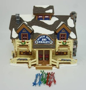 lot 58 image: Department 56 The Original Snow Village Collection Birch Run Ski Chalet #56.54882 Year 1999