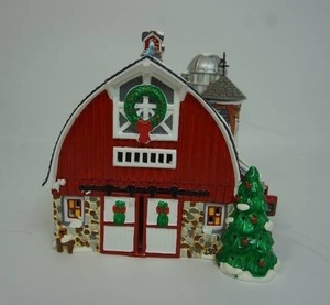 lot 67 image: Department 56 The Original Snow Village Collection Christmas Barn Dance #56.54910 Year 1997