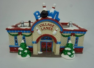 lot 70 image: Department 56 The Original Snow Village Collection Bowling Alley #56.4858 Year 1995